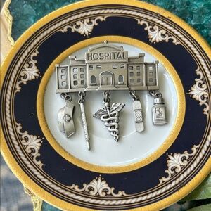 Vintage JJ Jonette Hospital Dangle Brooch Pin